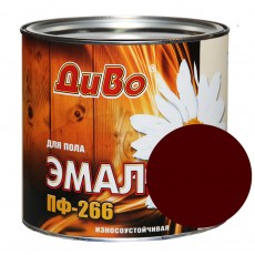 Эмаль ПФ-266 красно-коричневая 0,8 кг "Диво"